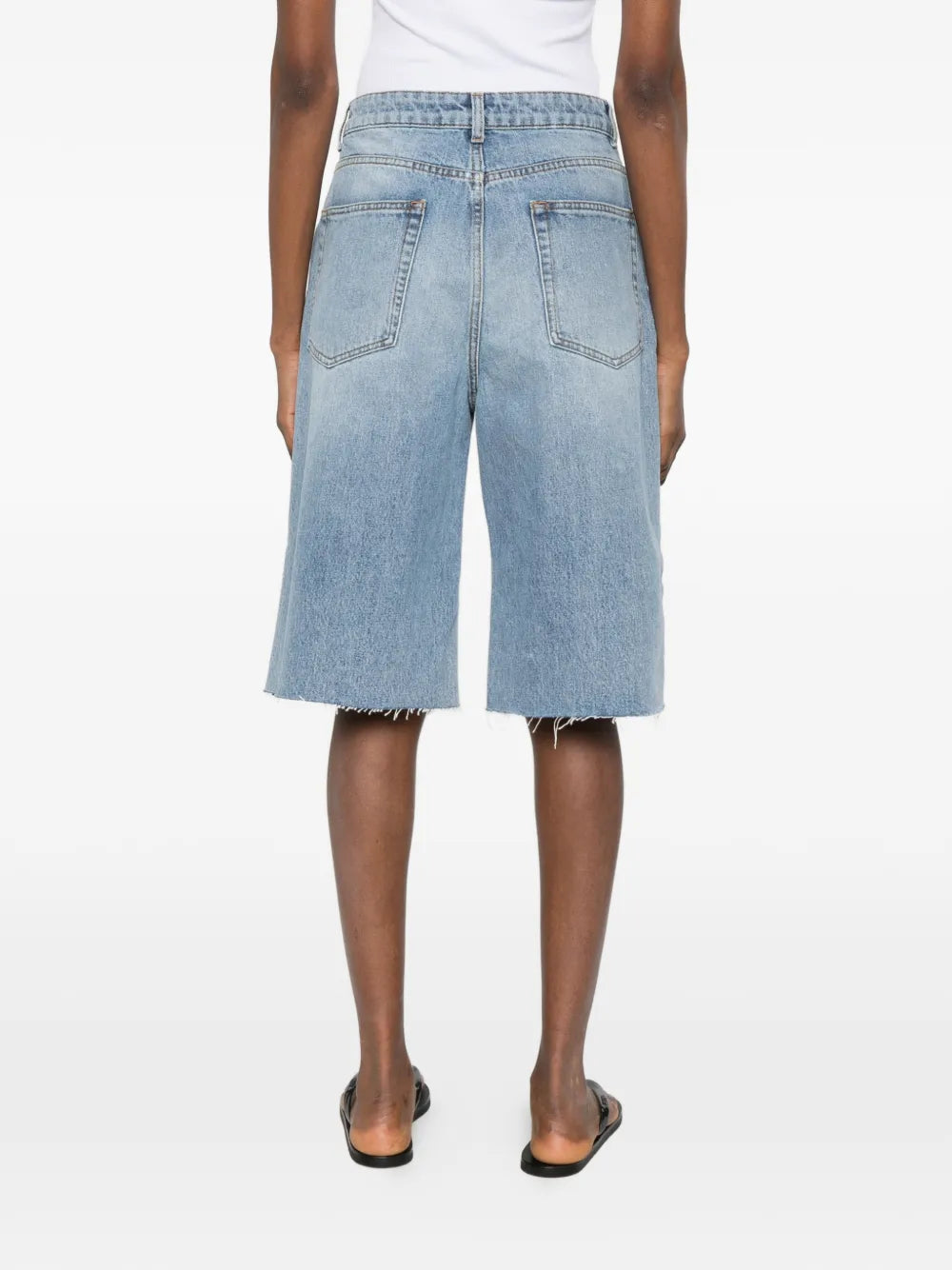 Baggy fit denim shorts