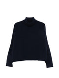 Maglia in Cashmere con Collo Alto e Maniche a Pipistrello