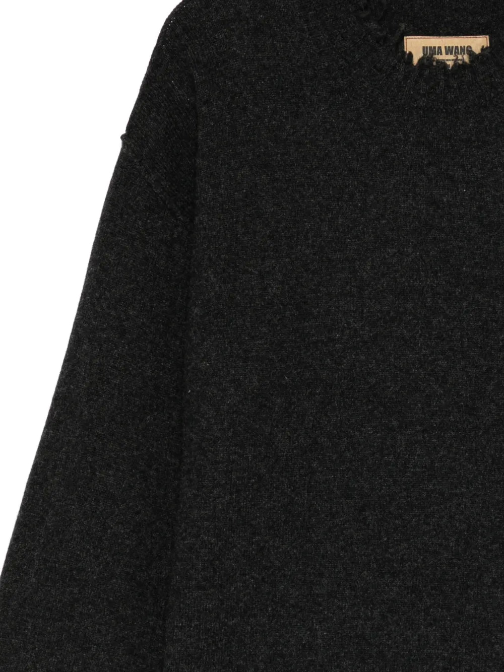 Maglione Girocollo Distressed Oversize in Puro Cashmere