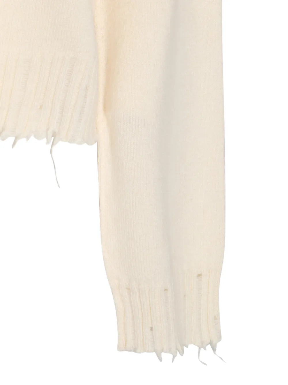 Maglia Iconica in Cashmere con Bordi Sfrangiati