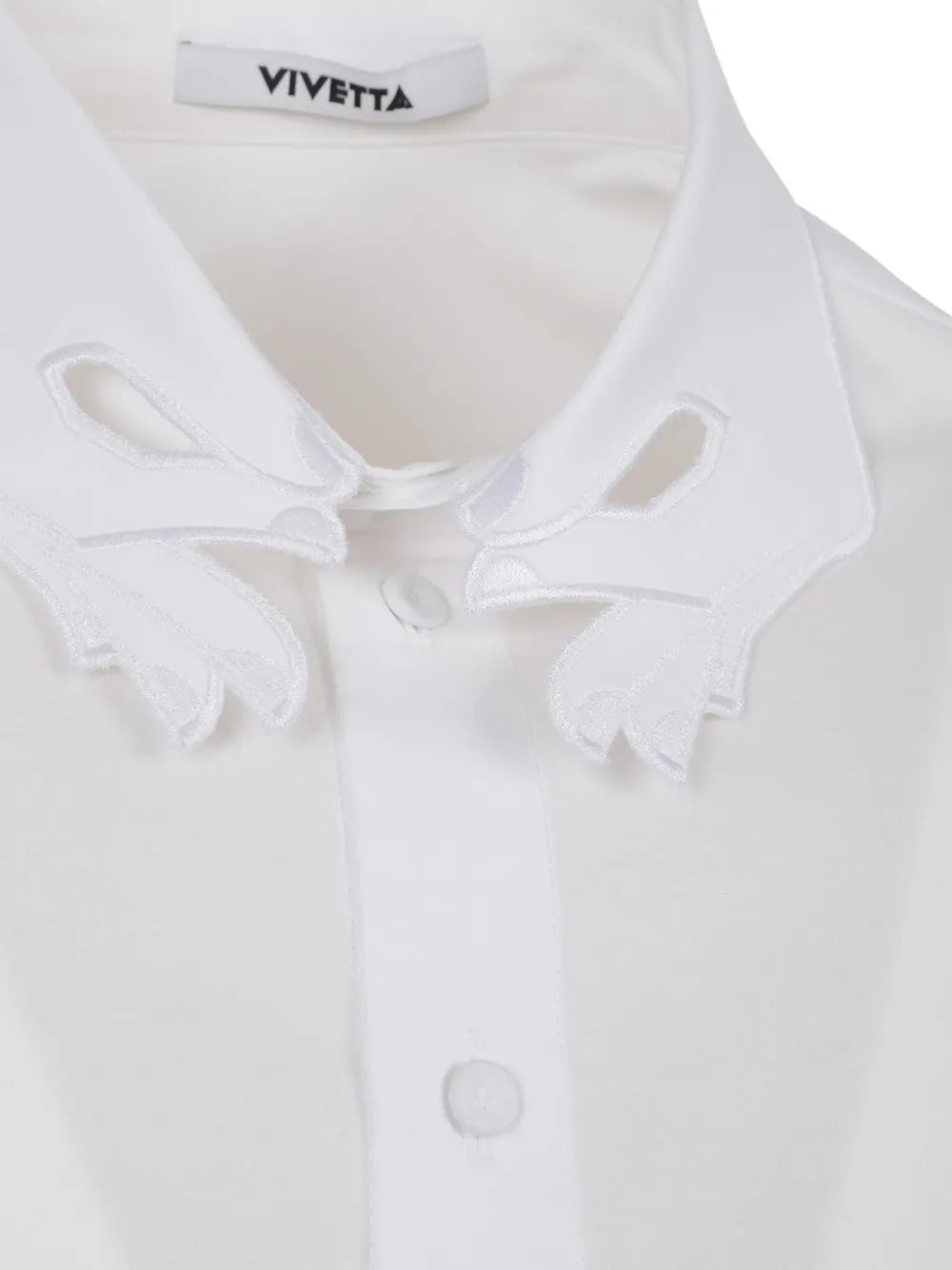 VIVETTA – Camicia Classica con Ricamo Collo a Mani