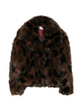 Giacca biker in ecofur animalier