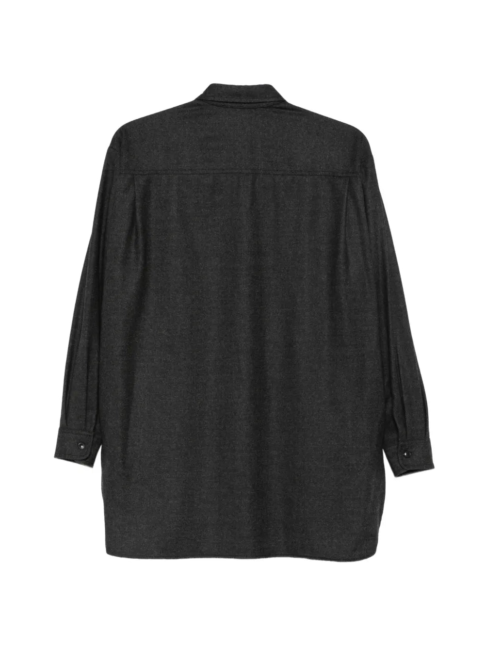 Oversized Camicia in Flanella di Lana