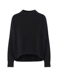 Maglione iconico girocollo in 100% cashmere con polsini a risvolto
