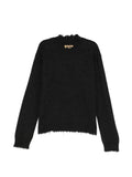 Maglione Girocollo Distressed Oversize in Puro Cashmere