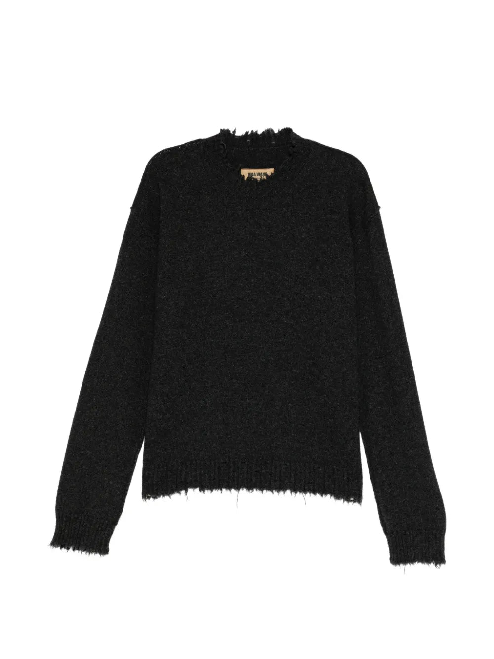 Maglione Girocollo Distressed Oversize in Puro Cashmere