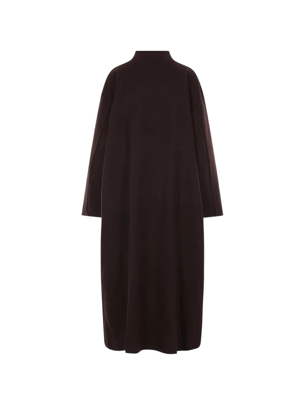 Cappotto Lungo Oversize con Bordo Cimosa in Lana