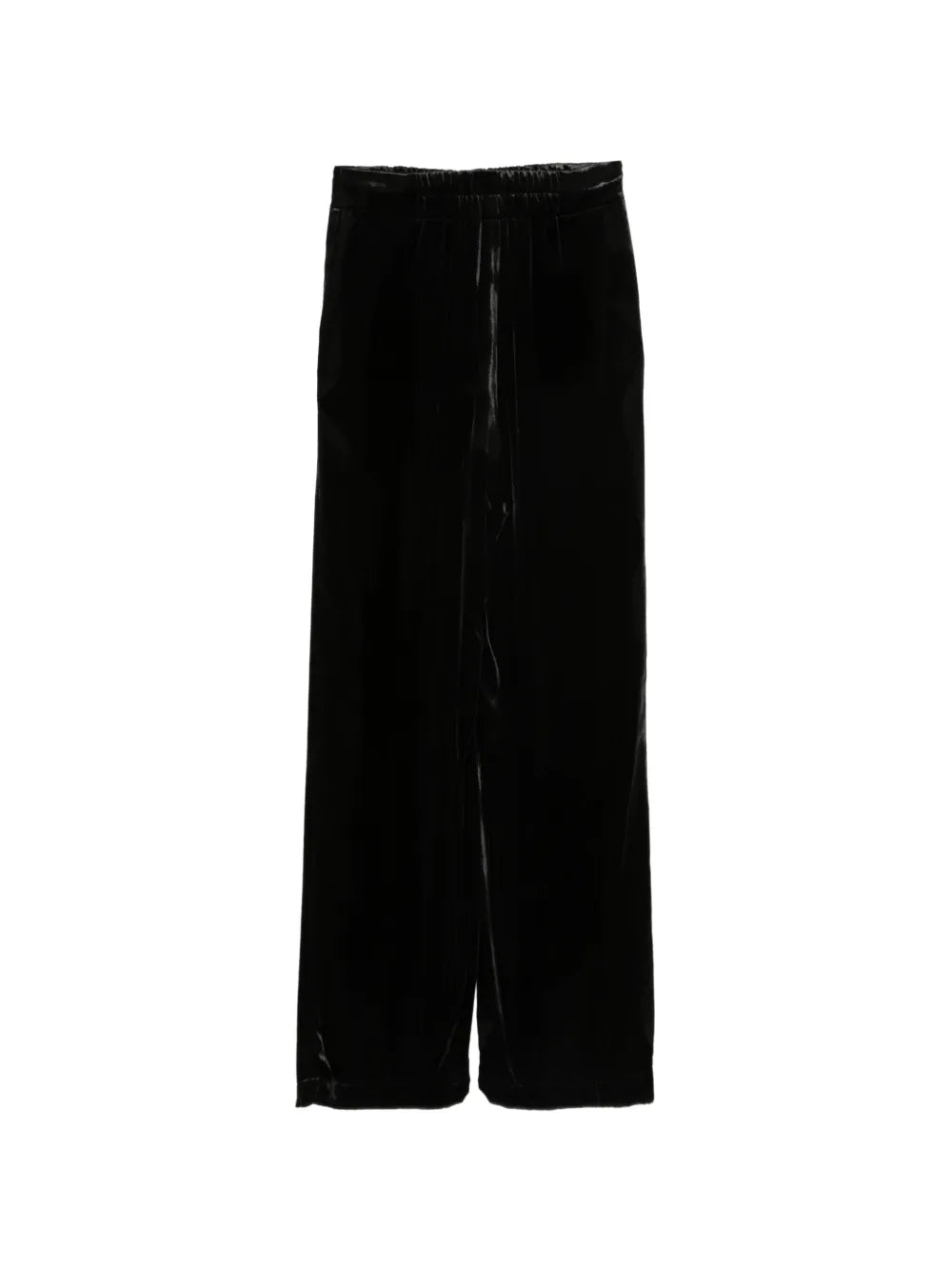 Pantalone Gamba Larga in Velluto di Seta