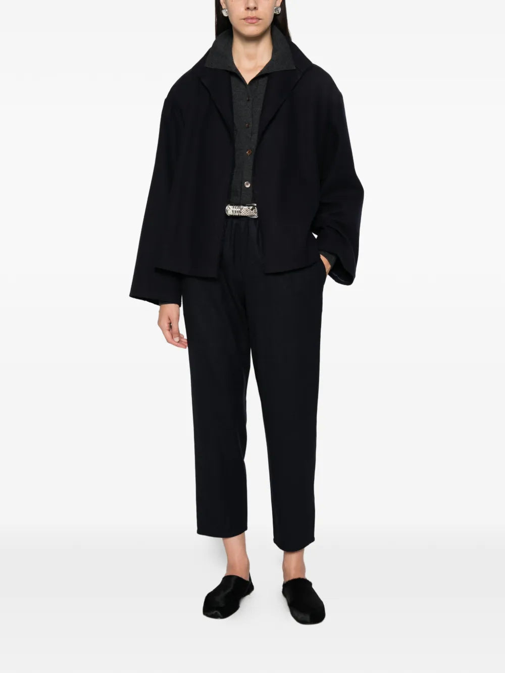 DUŠAN – Short Wool Jacket with Cimosa
