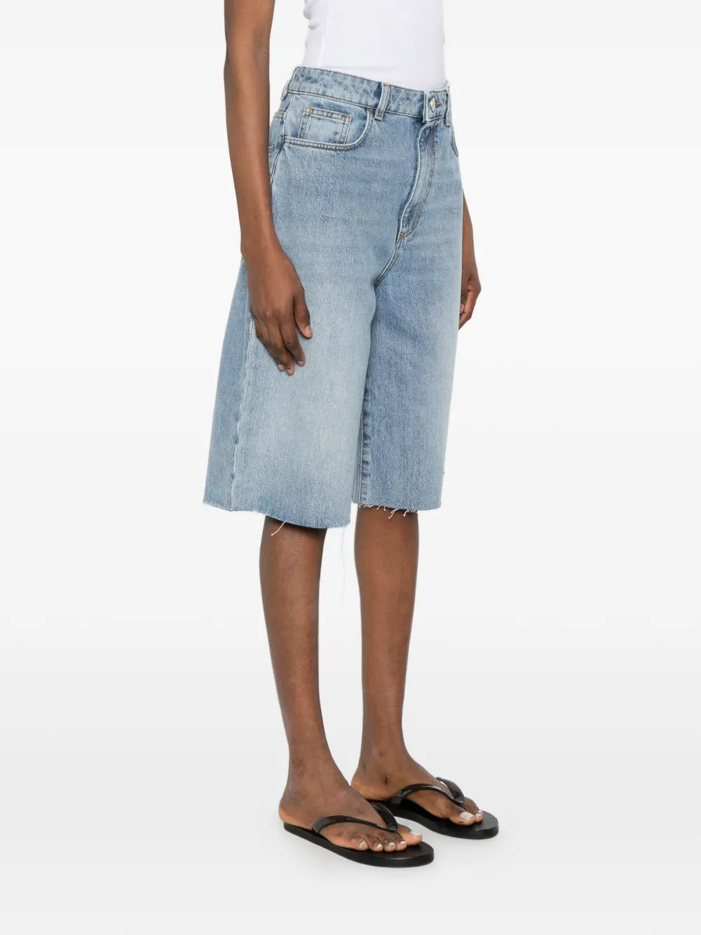 Baggy fit denim shorts