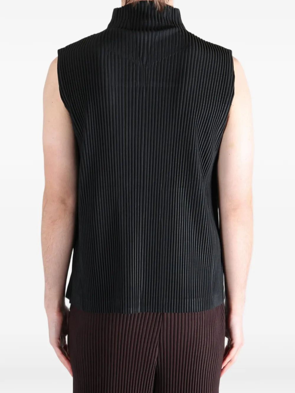 Smanicato con Chiusura a Zip e Collo Rialzato Plissé Homme Plissé Issey Miyake