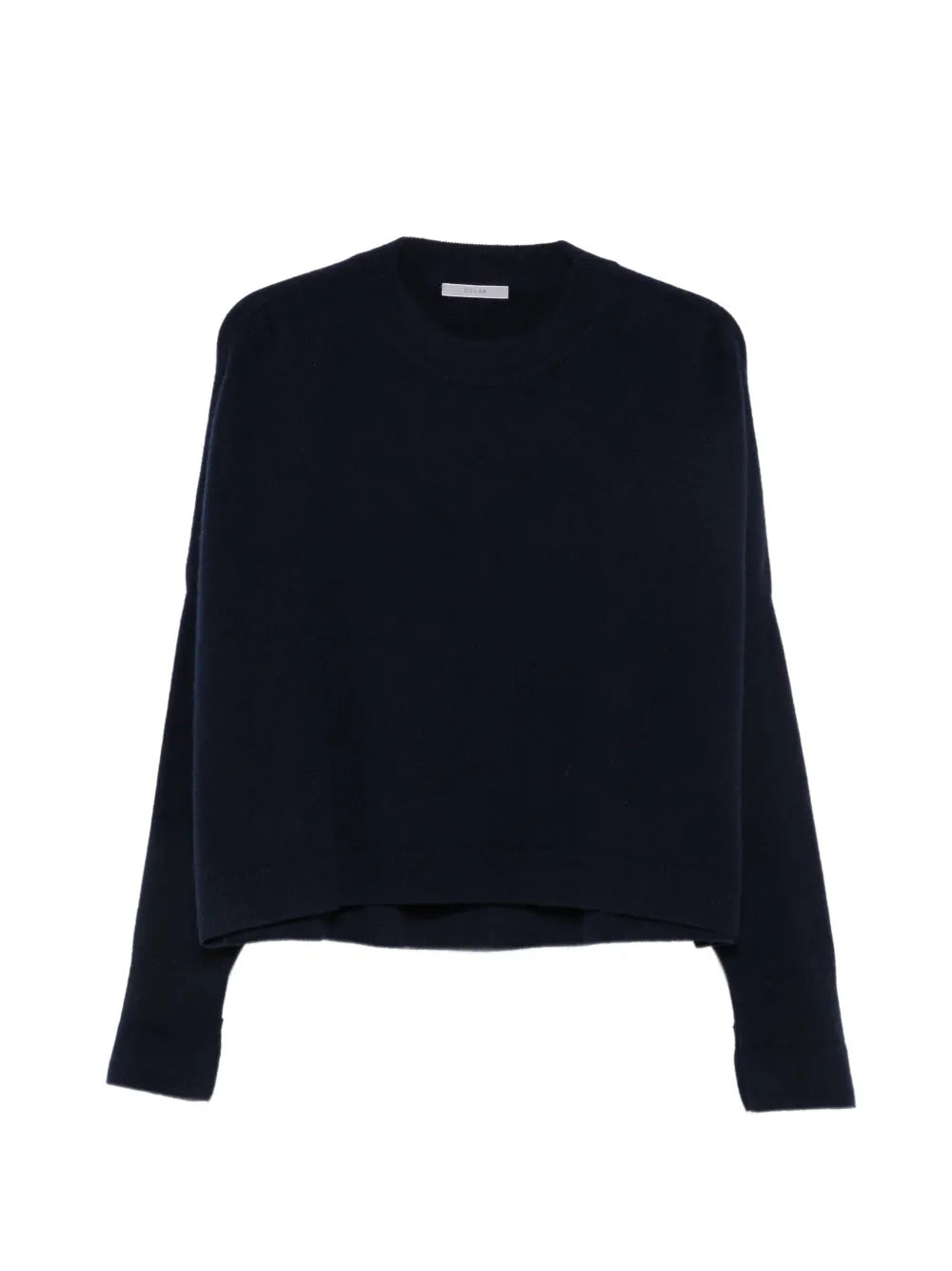 Maglione iconico girocollo in 100% cashmere con polsini a risvolto