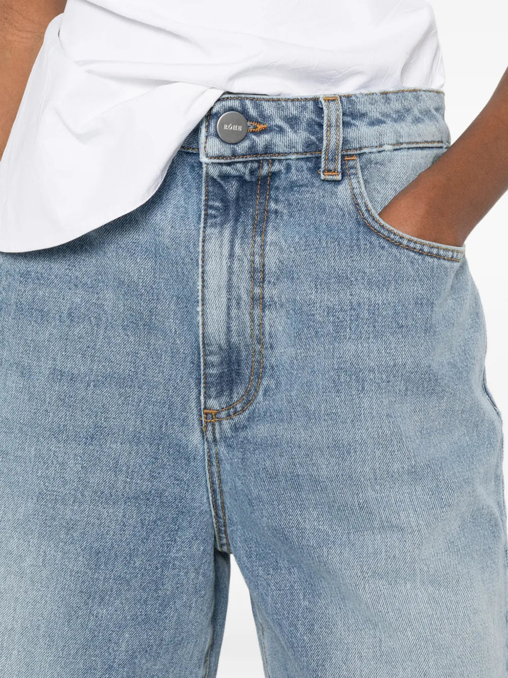 Baggy fit denim shorts