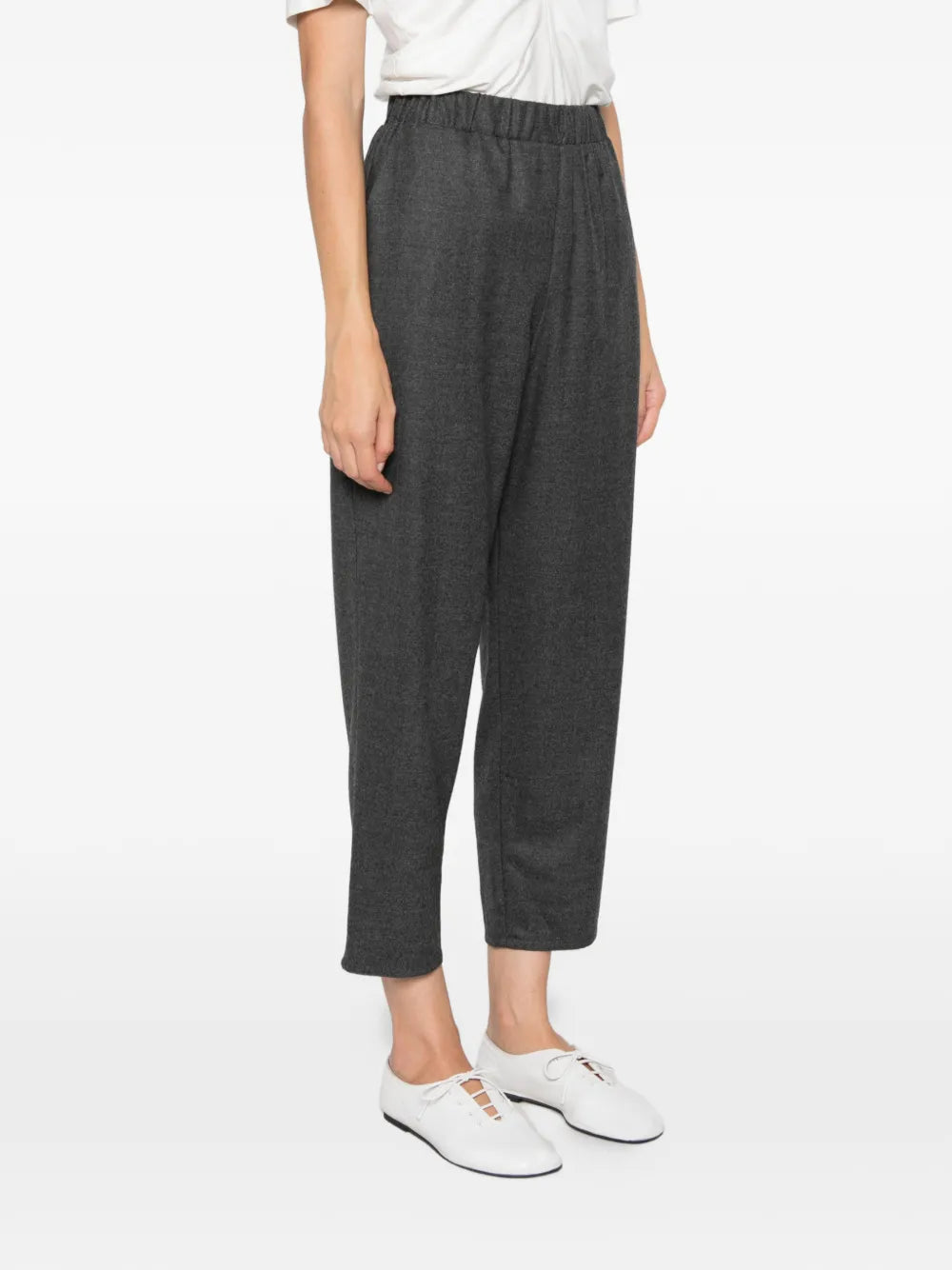Carrot Pantaloni in Lana con Cavallo Basso