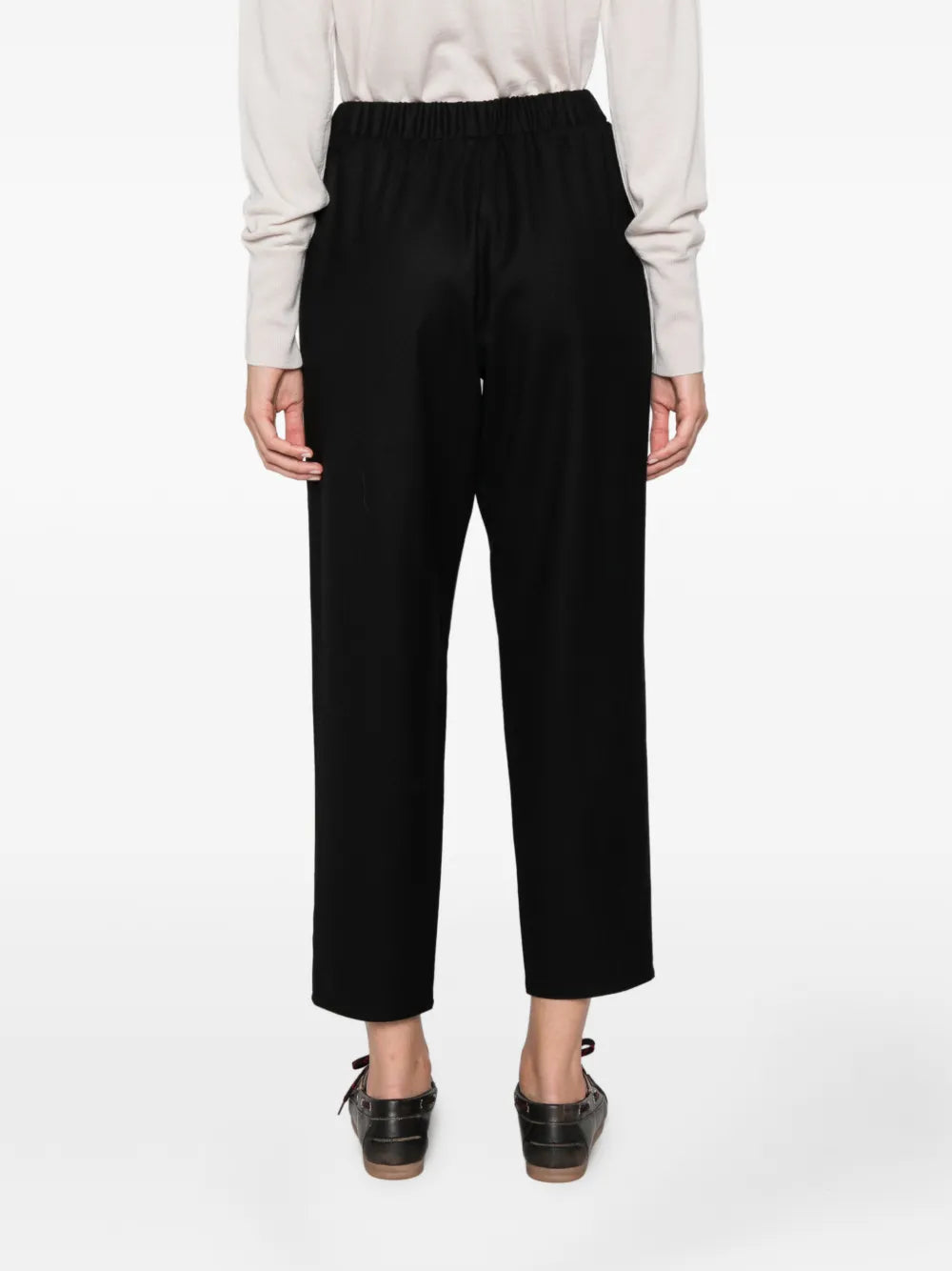 Carrot Pantaloni in Lana con Cavallo Basso
