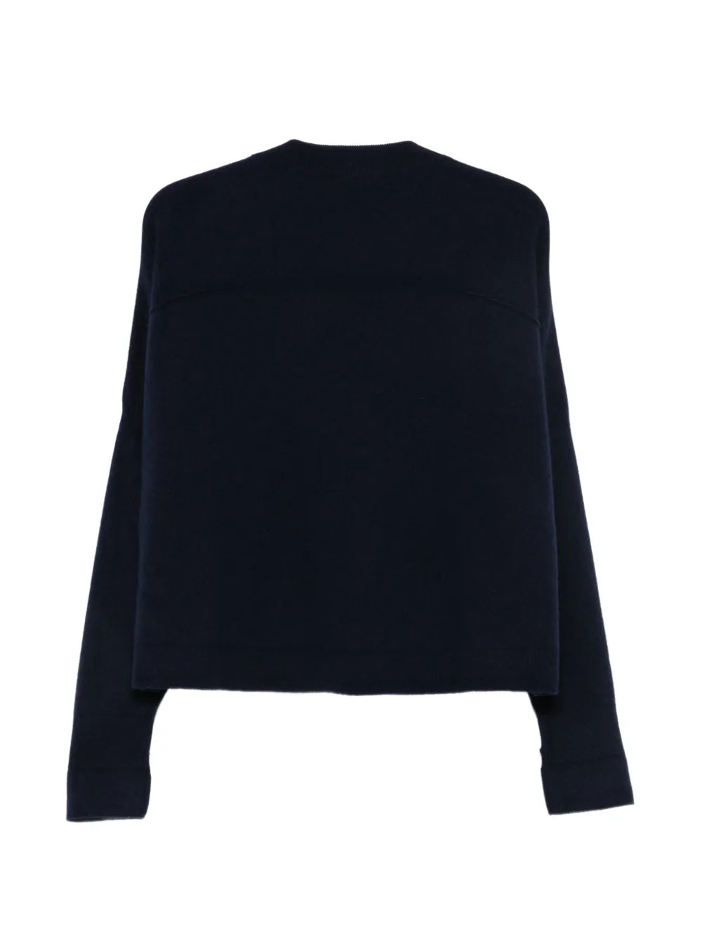 Maglione iconico girocollo in 100% cashmere con polsini a risvolto