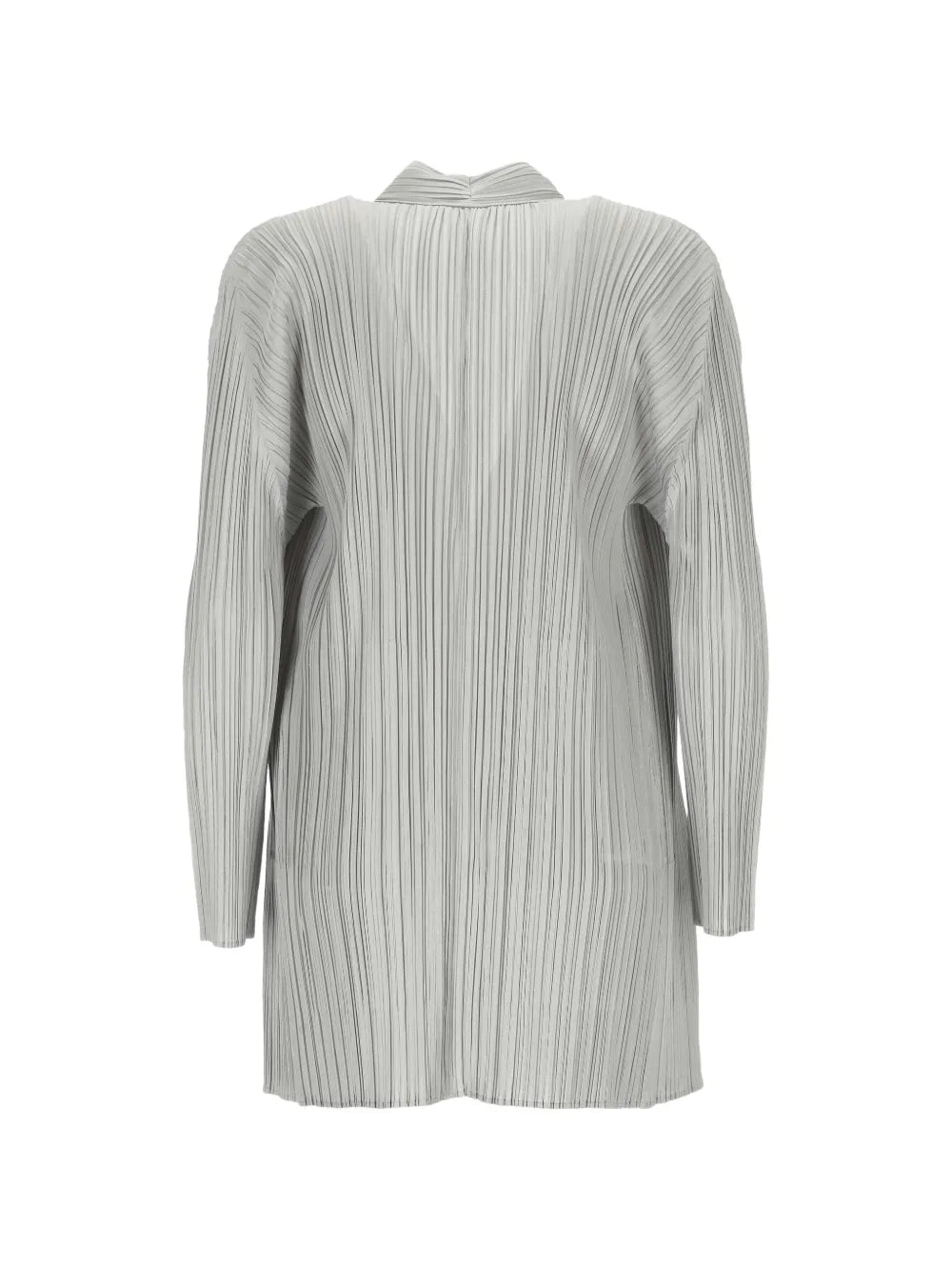 Pleats Please Issey Miyake – Cardigan Plissé Lungo con Revers a Soffietto
