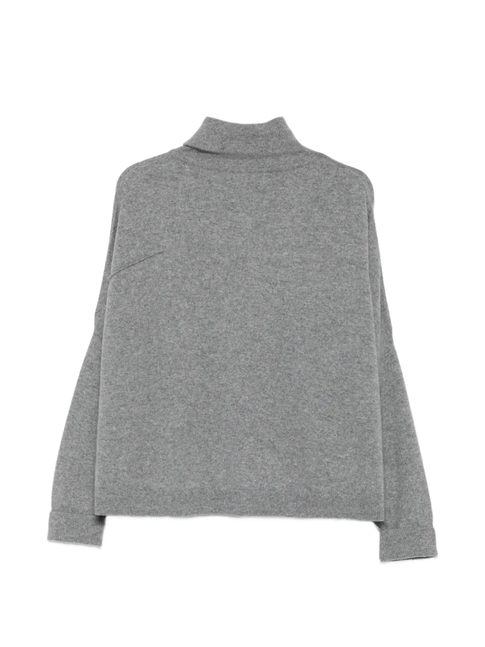 Maglia in Cashmere con Collo Alto e Maniche a Pipistrello