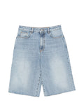 Baggy fit denim shorts