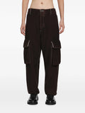 Pantalone Cargo Paxton in Lana Pesante Marrone