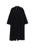 Cappotto Lungo Oversize con Bordo Cimosa in Lana