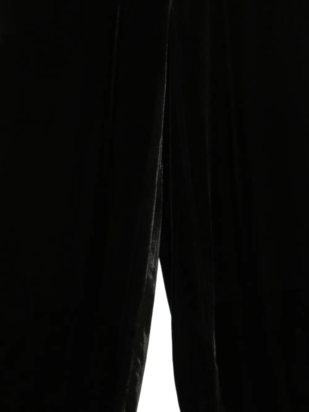 Pantalone Gamba Larga in Velluto di Seta