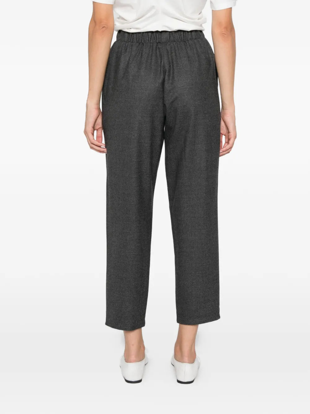 Carrot Pantaloni in Lana con Cavallo Basso
