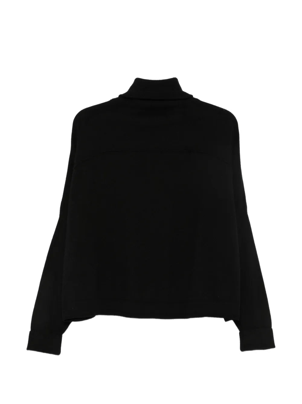 Maglia in Cashmere con Collo Alto e Maniche a Pipistrello