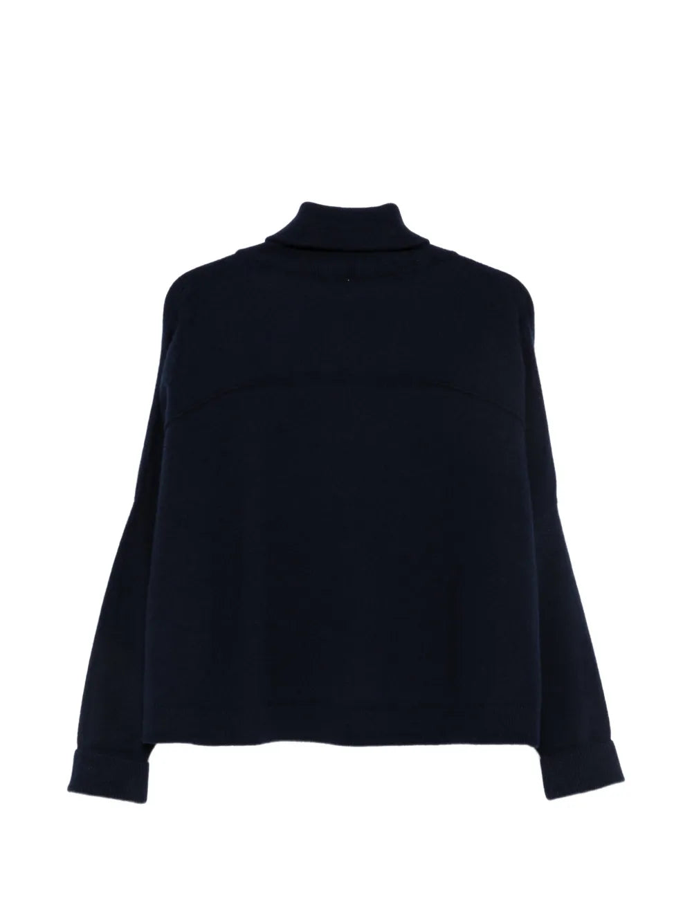 Maglia in Cashmere con Collo Alto e Maniche a Pipistrello