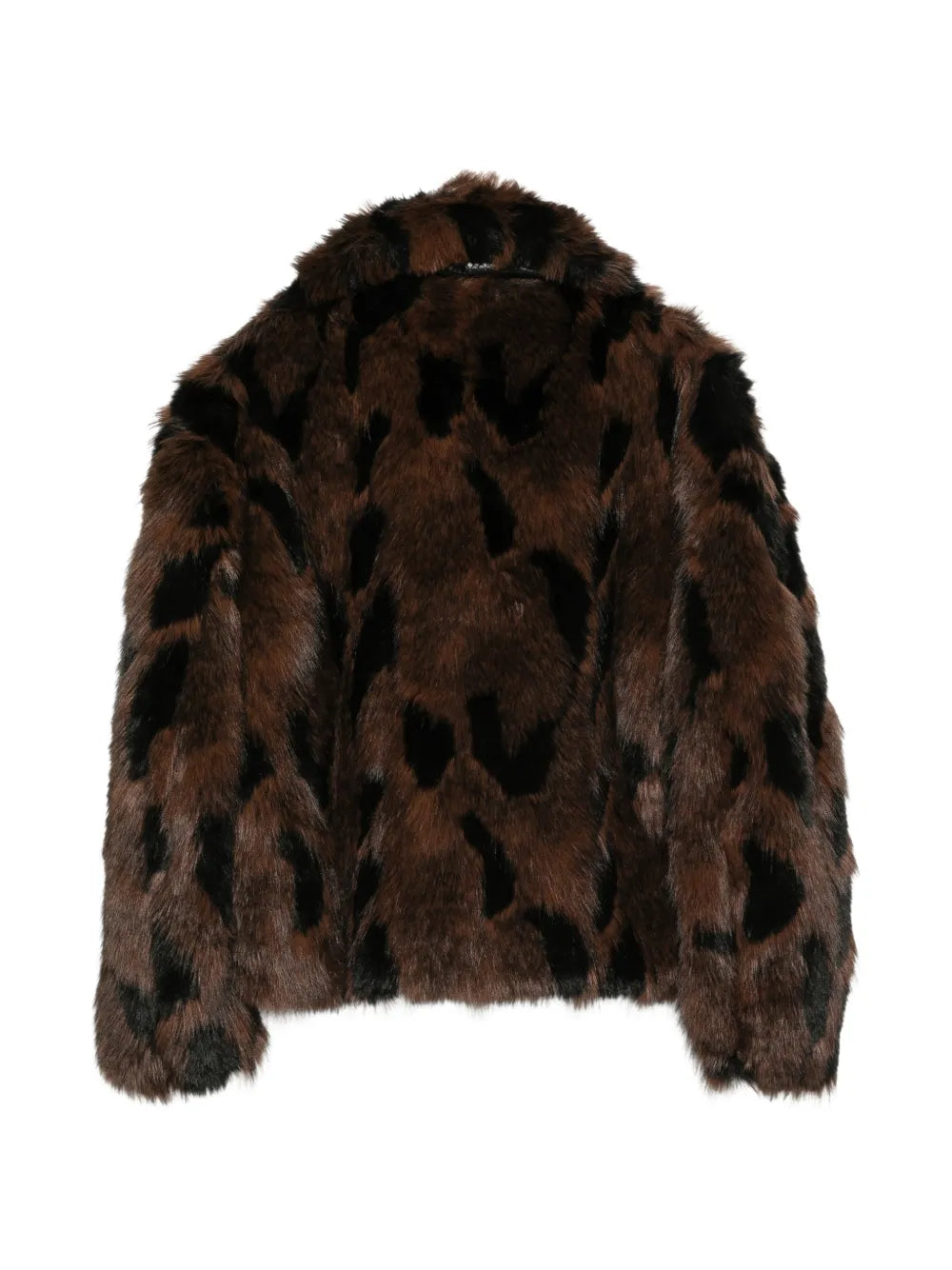 Giacca biker in ecofur animalier