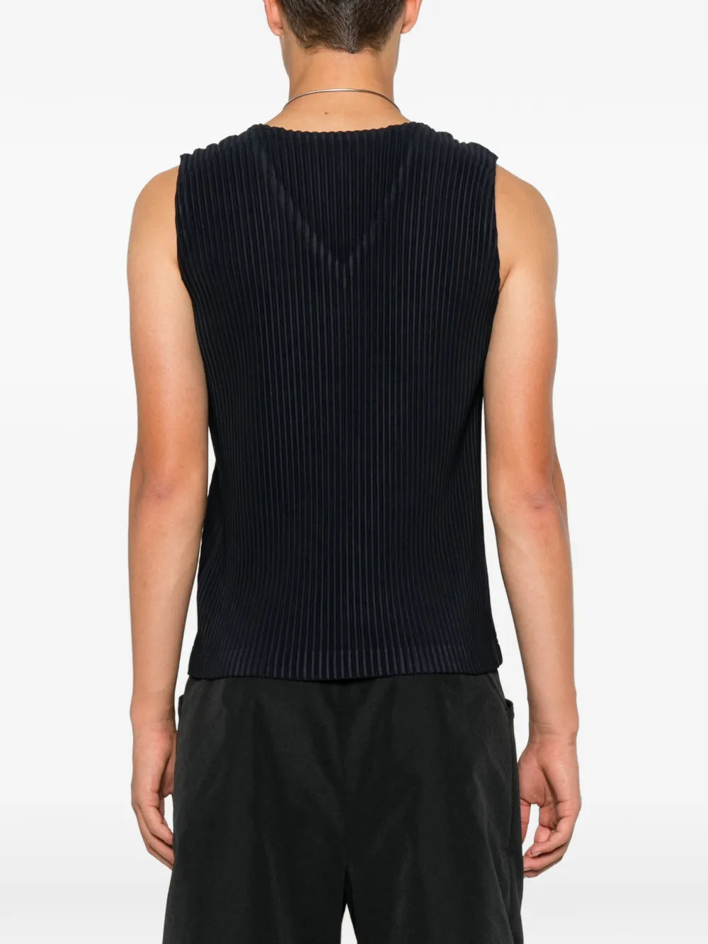 Gilet Smanicato con Scollo a V Plissé Homme Plissé Issey Miyake