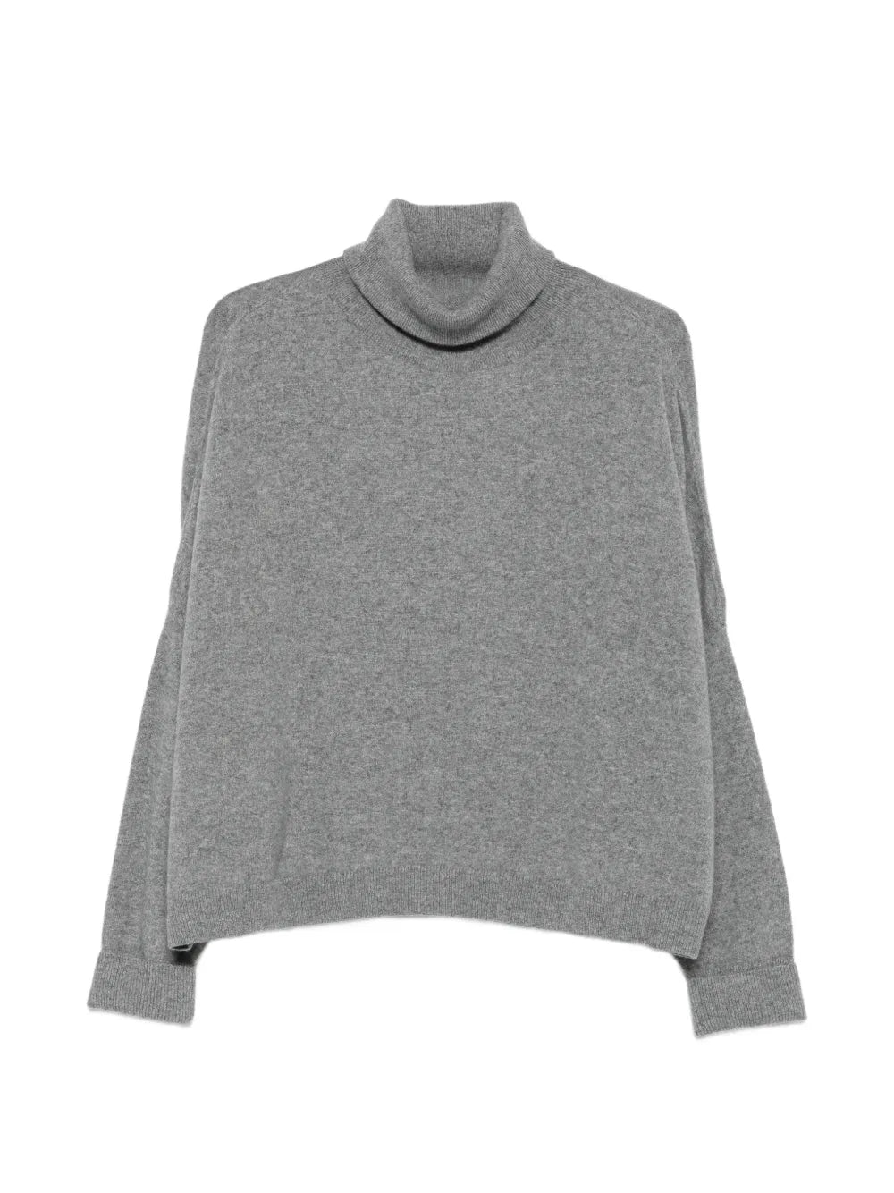 Maglia in Cashmere con Collo Alto e Maniche a Pipistrello