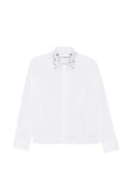 Camicia classica con collo ricamato
