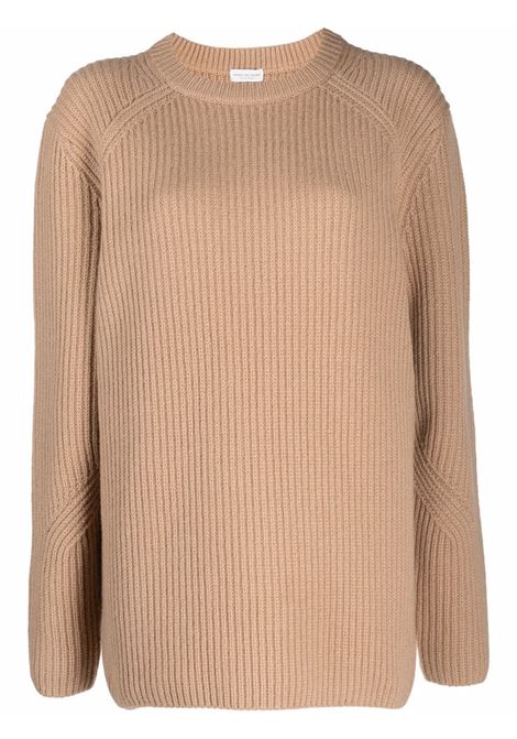 maglione a coste girocollo