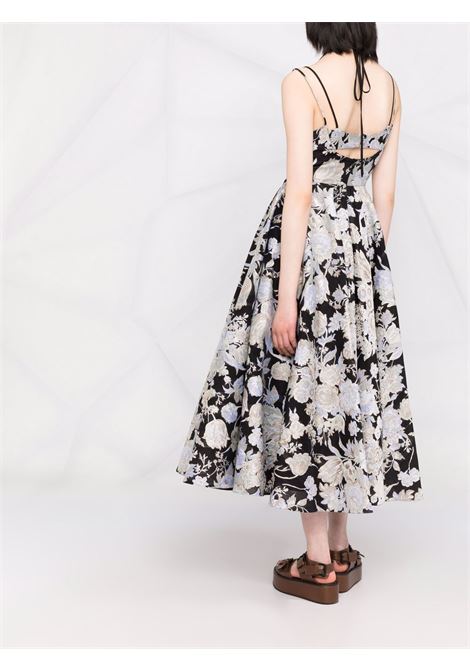 abito scollato in jaquard ERDEM | Abito | 21588BJFCBLACK/IVORY