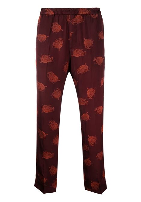 jacquard fabric trousers
