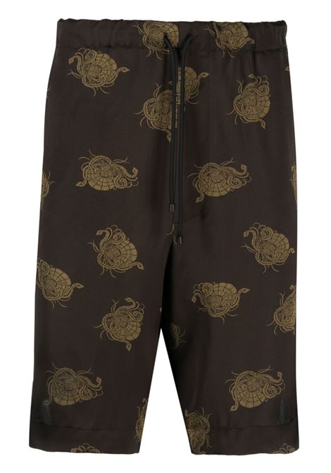 shorts in tessuto jaquard