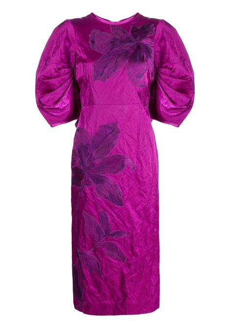 abito con ricamo fiori ERDEM | Abito | 21821ATSAMETHYST