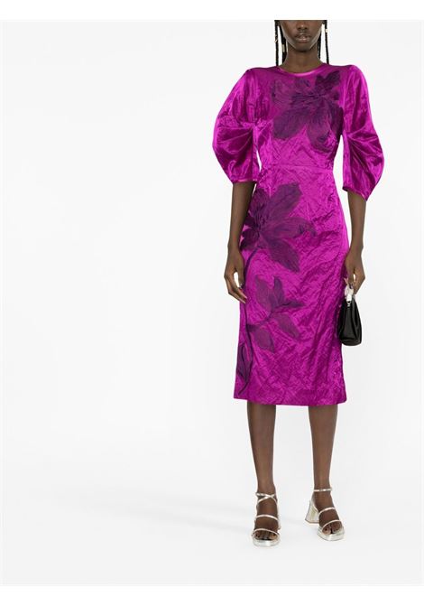 abito con ricamo fiori ERDEM | Abito | 21821ATSAMETHYST