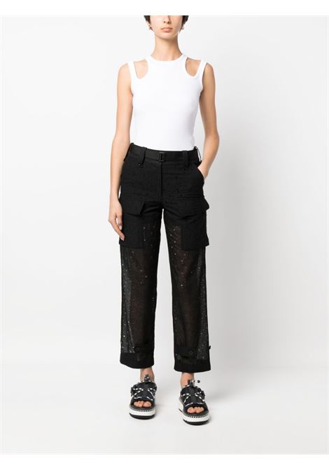 broderie anglaise cargo pants SACAI | Pants | 23-06554001