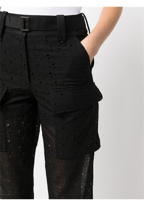 broderie anglaise cargo pants SACAI | Pants | 23-06554001